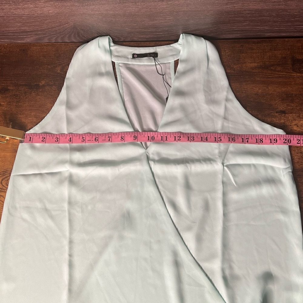 REVOLVE Krisa Surplice Front Racer Back Tank in Myth (Pale Mint Green) Large-NWT - Picture 11 of 16